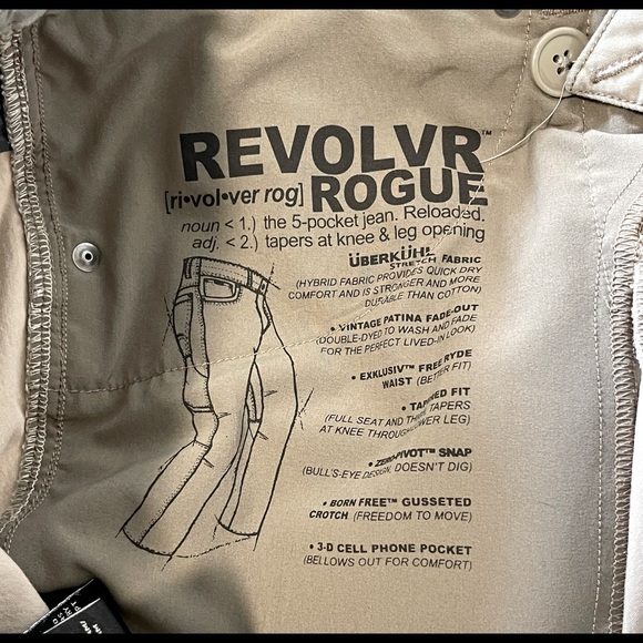 Gently used mens Kuhl Revolvr Rogue pant color:”fossil” - Picture 6 of 6